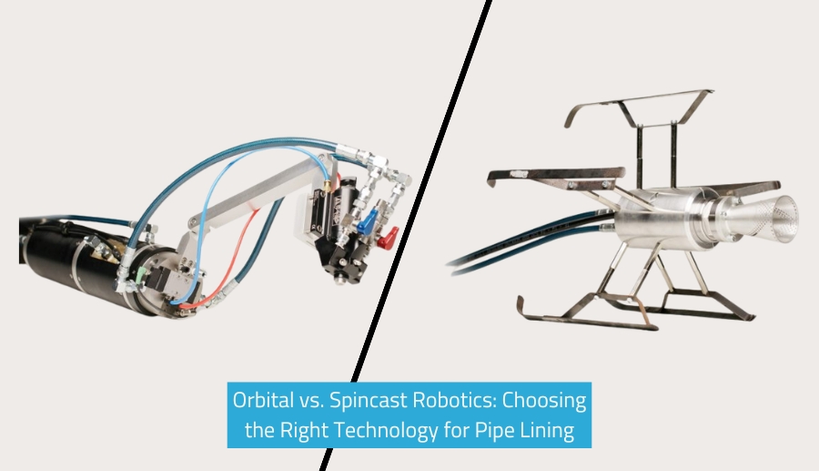Orbital and Spincast Robotics for Pipe Lining